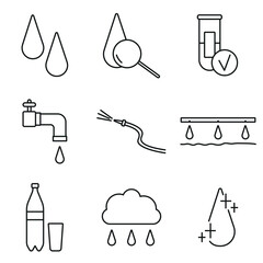 set of water icons