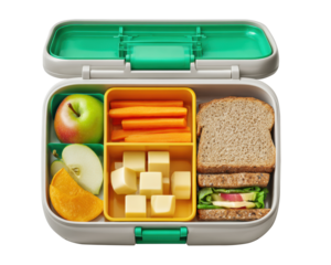 Balanced Diet in Colorful Lunchbox