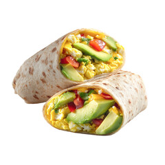 Mexican Burrito Isolated on White