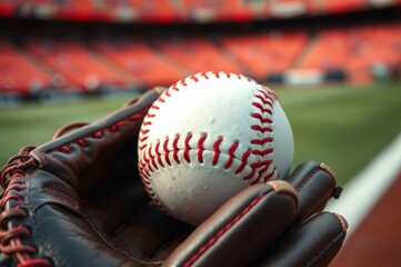 Baseball Catcher's Mitt Close-up