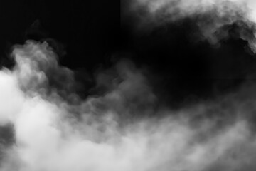 Swirling Smoke Texture – Abstract White Fog Motion on Black Background Featuring Soft Curves, Rising Flow, and Atmospheric Depth Symbolizing Mystery, Transition, or Cinematic Mood
