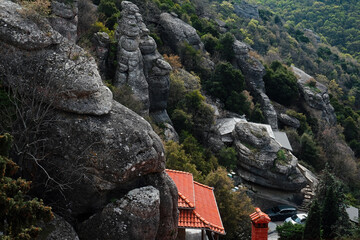 Meteora, rock formation in the regional unit of Trikala, in Thessaly, in northwestern Greece, hosting one of the most impressive complexes of Eastern Orthodox monasteries. UNESCO World Heritage. 