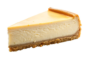 slice of cheesecake image isolated on a transparent