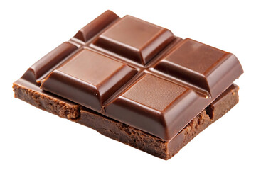 slice of chocolate image isolated on a transparent