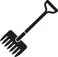 Hoe farming tool silhouette vector illustration design