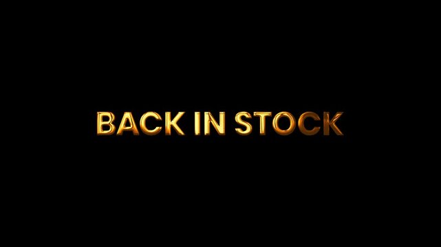 Back in Stock &ndash; Golden Text Promo for Product Return