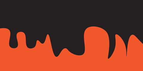 The paint is dripping. Vector illustration on transparent background. black paint is editable.