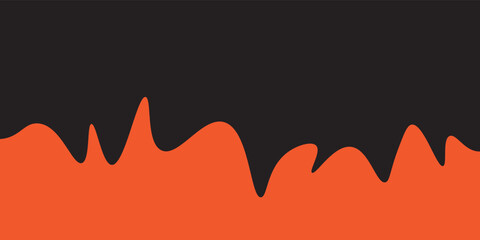 The paint is dripping. Vector illustration on transparent background. black paint is editable.