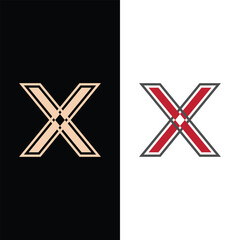 X letter logo template vector icon design.
