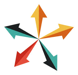 幾何学模様 鮮やか矢印 抽象的デザイン