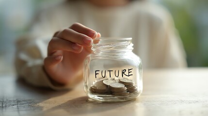 Saving money for a brighter future.