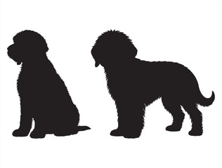 LABRADOODLE DOG SILHOUETTE