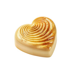 Fototapeta premium Heart-Shaped Caramel Swirl Pastry - Delicious Sweet Treat