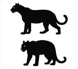 Obraz premium Powerful Panther Silhouette Vector