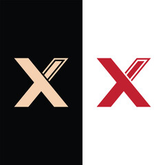 Creative x letter minimal stylish modern brand unique logo design.