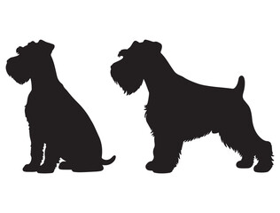 MINIATURE SCHNAUZER DOG SILHOUETTE