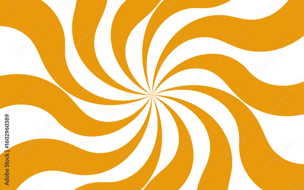 Canvas Prints abstract bright and energetic spiral background with alternating curved yellow and white segments. m