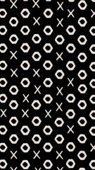 Geometric X and O Pattern: An abstract, repeating pattern features an alternating arrangement of 'X' and 'O' symbols in a visually engaging design.
