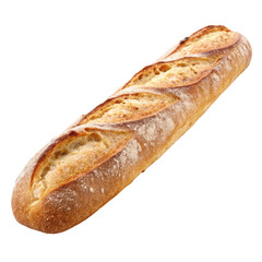 Long Crusty Bread, Isolated on Transparent Background, Bakery, Food Photography, Baking, Bread, Baguette, Food