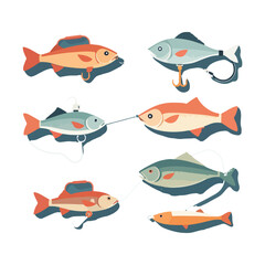 Fototapeta premium Minimal Fishing Tools
