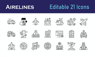 A diverse set of vector icons illustrates business, web, and travel symbols with a playful doodle design, perfect for internet website illustrations