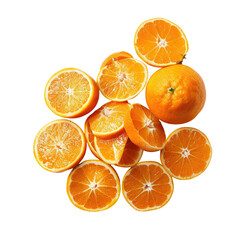 Fresh orange slices arranged in a cluster (1)
