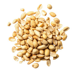 Nutrient-Rich Pile of Shelled Seeds Perfect for Snacking, Baking, and Cooking on Transparent Background