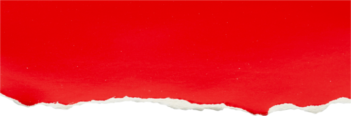 Red ripped paper torn edges strips isolated on black background