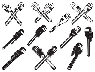 PIPE WRENCH SILHOUETTE