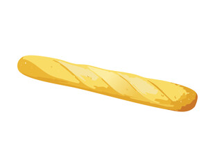 Sliced French Bread Segment - Vector Illustration