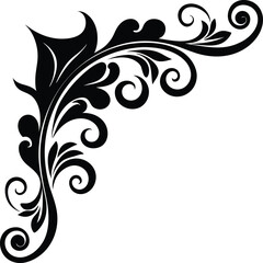 Fototapeta premium Elegant Floral Corner Design