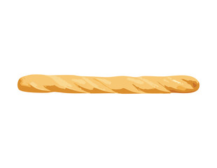 Simple Crunchy Baked Golden Breadstick - Vector Illustration