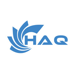 HAQ letter design. HAQ letter technology logo design on white background. HAQ Monogram logo design for entrepreneur and business