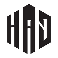 HAD letter design. HAD letter technology logo design on white background. HAD Monogram logo design for entrepreneur and business
