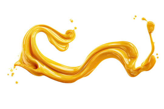 Golden liquid splash