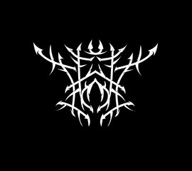 tribal tattoo logo design vector illustration 