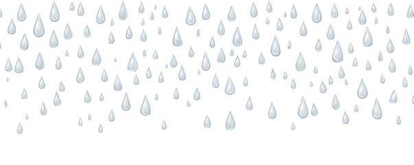 Light gray teardrop-shaped elements scattered across a black background