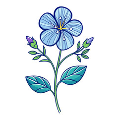 blue flowers on white background