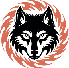 wolf head vector