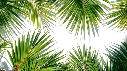 Obraz premium Tropical Palm Leaves Shadow Play