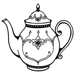 teapot on white