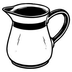 milk jug on white