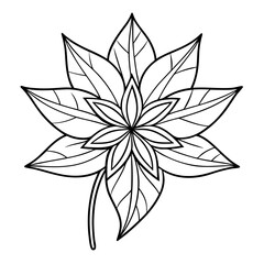 black and white flower vector