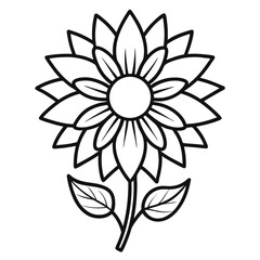 black and white flower