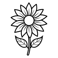 Fototapeta premium vector illustration of a sunflower