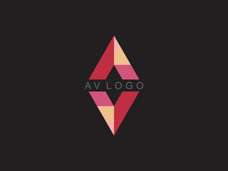 AV letter logo designs
