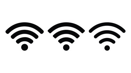 Modern wireless signal icon for digital and print media