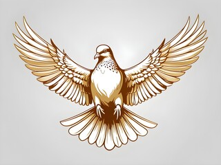 A majestic dove in flight, wings outstretched, symbolizes peace and freedom.