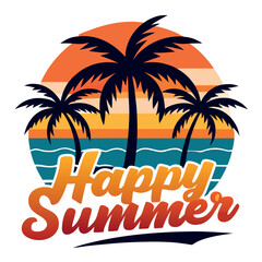 Obraz premium Summer vibes vector illustration.