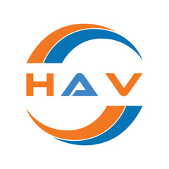 HAV letter design. HAV letter technology logo design on white background. HAV Monogram logo design for entrepreneur and business